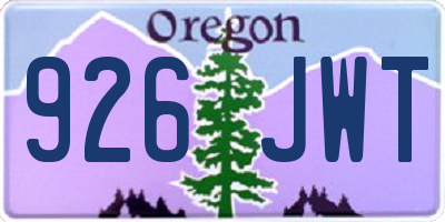 OR license plate 926JWT