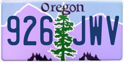 OR license plate 926JWV