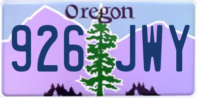 OR license plate 926JWY