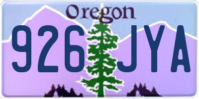 OR license plate 926JYA