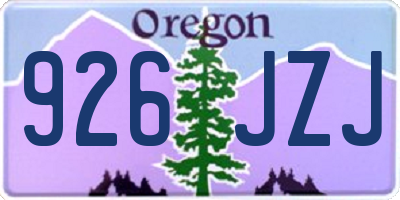 OR license plate 926JZJ