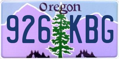 OR license plate 926KBG