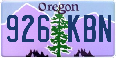 OR license plate 926KBN