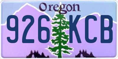 OR license plate 926KCB