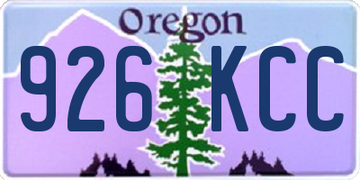 OR license plate 926KCC