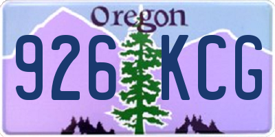 OR license plate 926KCG