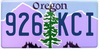 OR license plate 926KCI