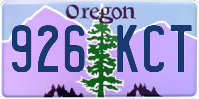 OR license plate 926KCT