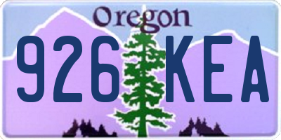 OR license plate 926KEA