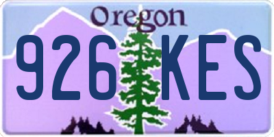 OR license plate 926KES