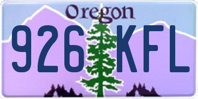 OR license plate 926KFL