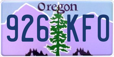 OR license plate 926KFO