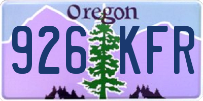OR license plate 926KFR