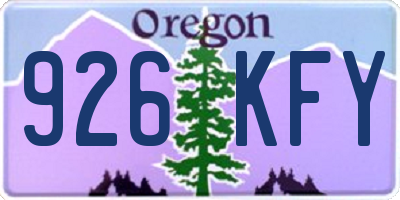 OR license plate 926KFY