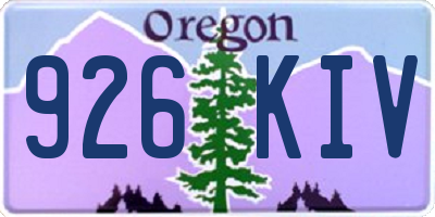 OR license plate 926KIV
