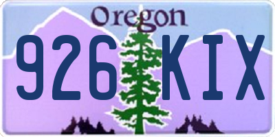OR license plate 926KIX