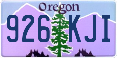 OR license plate 926KJI