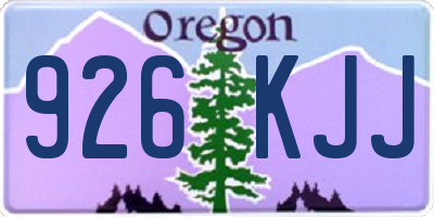 OR license plate 926KJJ
