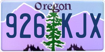 OR license plate 926KJX