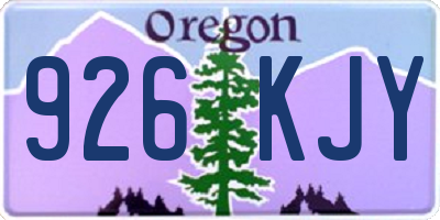 OR license plate 926KJY