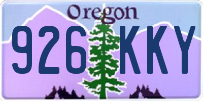 OR license plate 926KKY