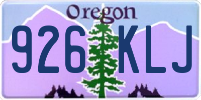 OR license plate 926KLJ