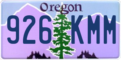 OR license plate 926KMM