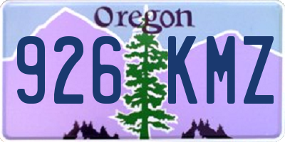 OR license plate 926KMZ