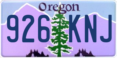 OR license plate 926KNJ