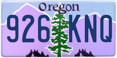 OR license plate 926KNQ