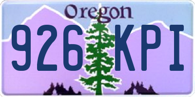 OR license plate 926KPI