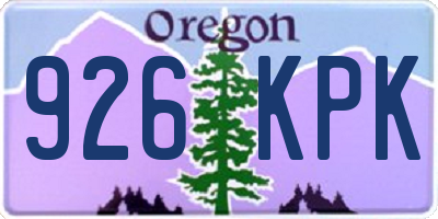 OR license plate 926KPK