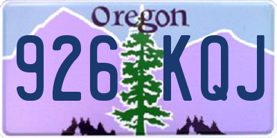 OR license plate 926KQJ