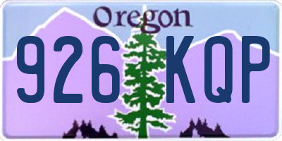 OR license plate 926KQP