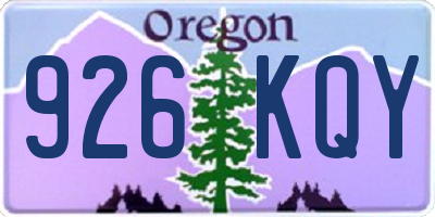 OR license plate 926KQY