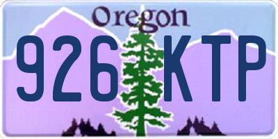 OR license plate 926KTP
