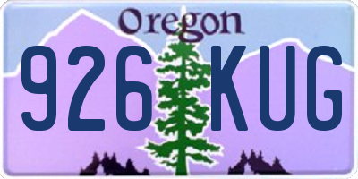 OR license plate 926KUG