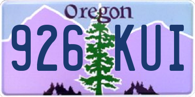 OR license plate 926KUI