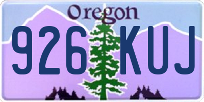 OR license plate 926KUJ