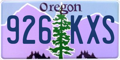 OR license plate 926KXS