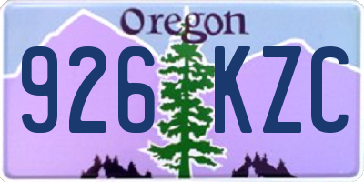 OR license plate 926KZC