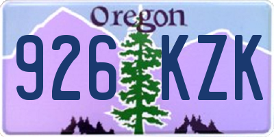 OR license plate 926KZK