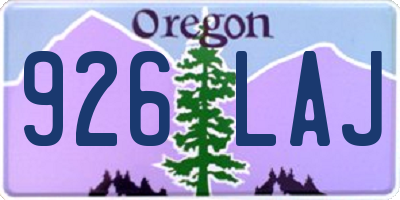 OR license plate 926LAJ