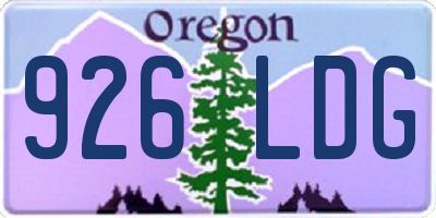 OR license plate 926LDG