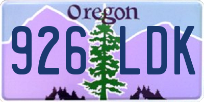 OR license plate 926LDK