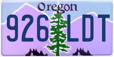 OR license plate 926LDT