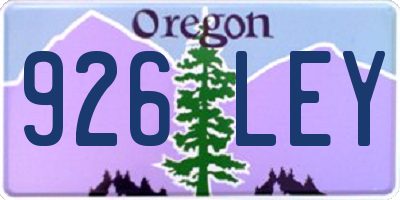 OR license plate 926LEY