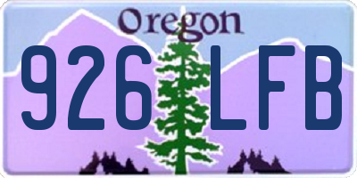 OR license plate 926LFB