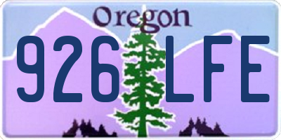 OR license plate 926LFE