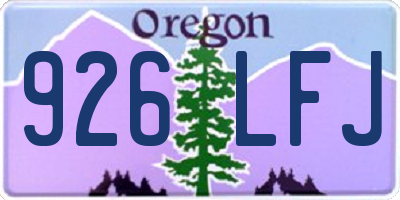 OR license plate 926LFJ